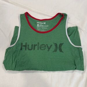 Hurley Green Tank with Red and Gray Accents